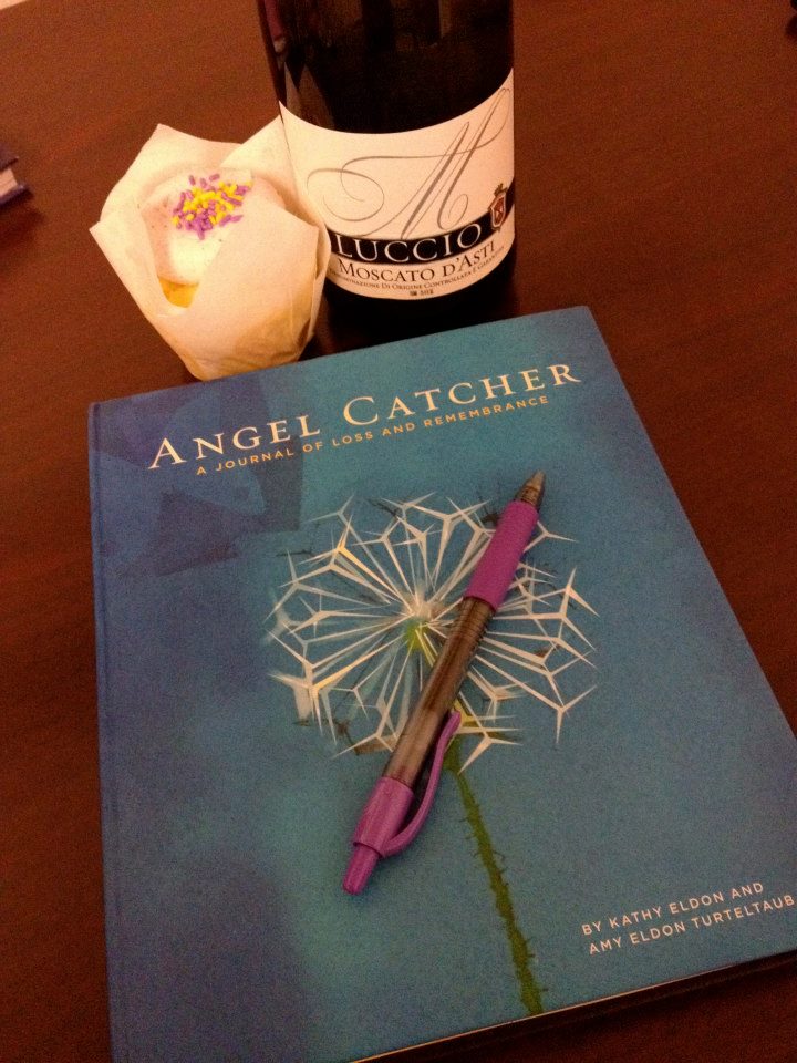 Journaling with cupcakes and wine